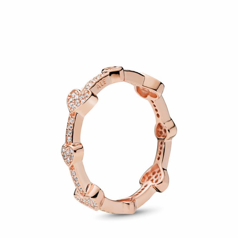 Pandora Rose™ AlluStackable Ring Hearts Stackable Ring NZ (034157-VIJ)